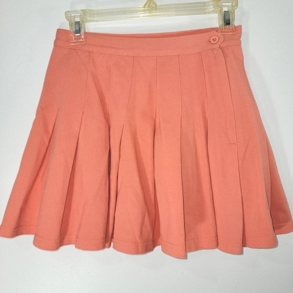 Urban Outfitters Pleated Katie Tennis Preppy Skirt Small Peach - Picture 4 of 13